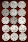 1870-1884. Lote de setenta y tres monedas de 5 pesetas. A examinar. BC/BC+.