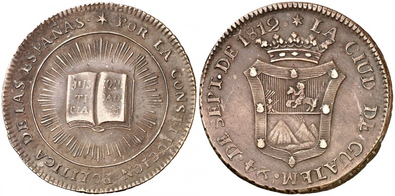 1812. Fernando VII. Guatemala. Proclamación de la Constitución. Medalla. (V. 299...
