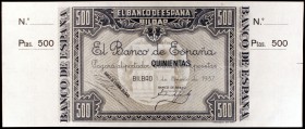 1937. Bilbao. 5 (tres), 10, 25, 50 (dos), 100 (dos), 500 y 1000 pesetas. (Ed. C36c, C37a, C37d, C38b, C39a, C40b, C41b, NE26a y NE27f). 1 de enero. Lo...