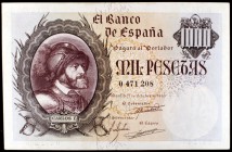1940. 1000 pesetas. (Ed. D46). 21 de octubre, Carlos I. Raro. MBC+.