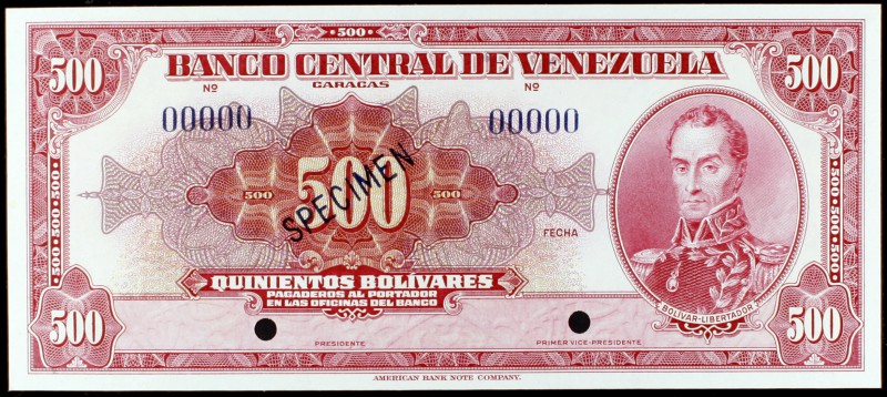 (1943-1946). Venezuela. Banco Central. 500 bolívares. (Pick 36s) (S.Sucre pág. 2...