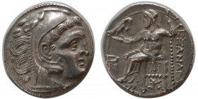 KINGS of MACEDON. Alexander III. 336-323 BC. Silver Drachm. Kolophon