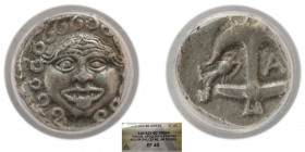 THRACE, Apollonia Pontika. 410-323 BC. AR Diobol. ANACS EF-40.
