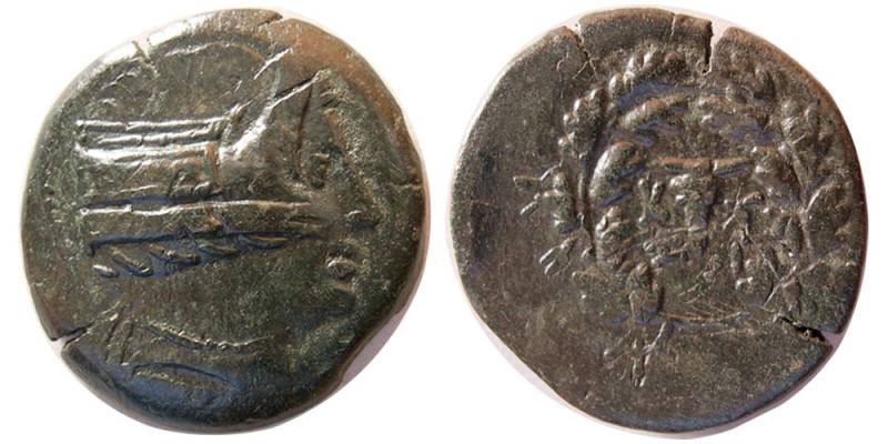MYSIA. Kyzikos. Circa 300-200 BC. Æ (14.22 gm; 26 mm). Prow to right / K-Y Z-I, ...