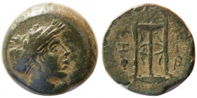 MYSIA. Kyzikos. Circa 300-200 BC. Æ. Tete, Tripod.