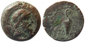 KINGS of PARTHIA. Mithradates I (165-132 BC). Æ tetrachalkos. Rare.