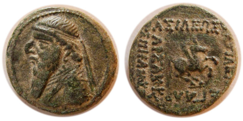 KINGS of PARTHIA. Mithradates II. (121-91 BC). Æ tetrachalkous (3.34 gm; 17 mm)....
