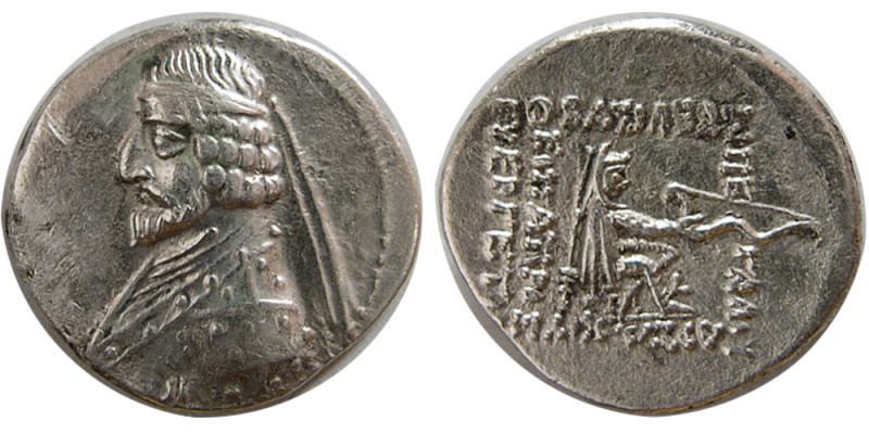 KINGS of PARTHIA. Arsakes XVI (78/7-62/1 BC). AR Drachm (3.80 gm; 21 mm). Rhagai...