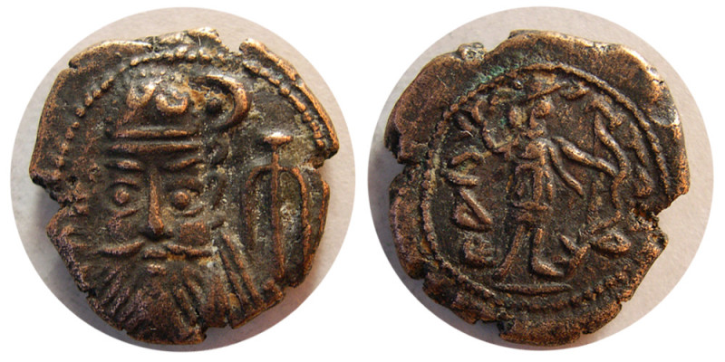 KINGS of ELYMIAS. Phraates. Early 2nd century AD. Æ drachm (3.61 gm; 16 mm). Dia...
