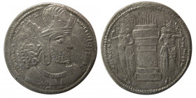 SASANIAN KINGS. Shahpur I. 224-240 AD. Billon Drachm.