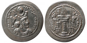 SASANIAN KINGS. Varhran V. 420-438 AD. AR Drachm.  Rev Ardashir mint.