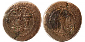 SASANIAN KINGS. Yazdgird II, 438-457 AD. Æ. Rare.