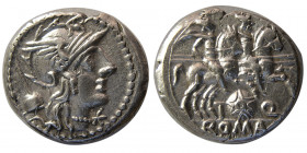 ROMAN REPUBLIC. T. Quinctius Flamininus. 126 BC. AR Denarius.