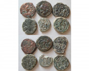 Group Lot of 6 Sasanian Bronze Coins.