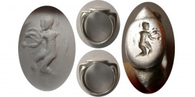 ROMAN EMPIRE. Circa 3rd - 4th. Century AD. Large Silver Seal Ring.