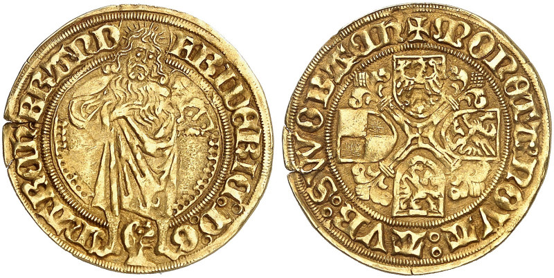 BRANDENBURG - FRANKEN. Friedrich IV., "der Ältere", 1495-1515. 
Goldgulden o. J...