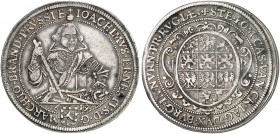 BRANDENBURG - ANSBACH. Joachim Ernst, 1603-1625. 
Taler 1619, Fürth. Dav. 6226, Slg. Wilm. - min. Sfr., ss
