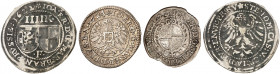 BRANDENBURG - ANSBACH. Joachim Ernst, 1603-1625. 
Lot von 3 Stück: 3 Kreuzer 1622, Fürth, 1624, Roth, 4 Kreuzer 1622, Fürth. Slg. Wilm. 860, 857 f. s...