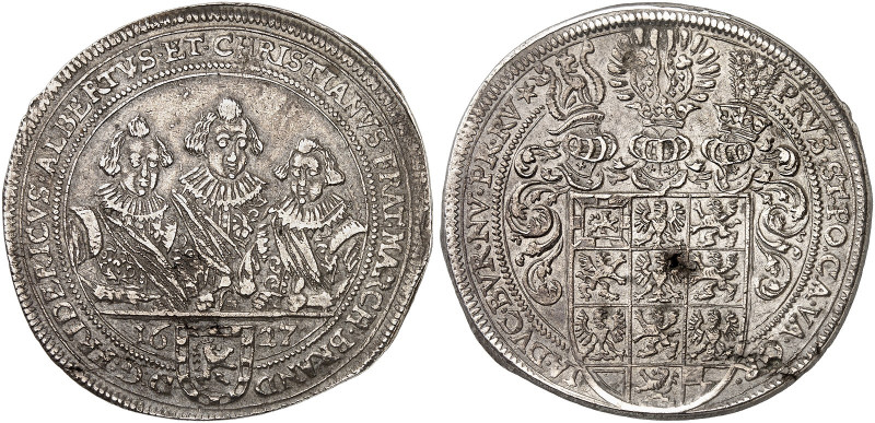 BRANDENBURG - ANSBACH. Friedrich II., Albrecht und Christian, 1625-1634. 
Taler...