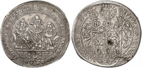 BRANDENBURG - ANSBACH. Friedrich II., Albrecht und Christian, 1625-1634. 
Taler 1627, Nürnberg. Dav. 6237, Slg. Wilm. 869 kl. Sfr., ss - vz