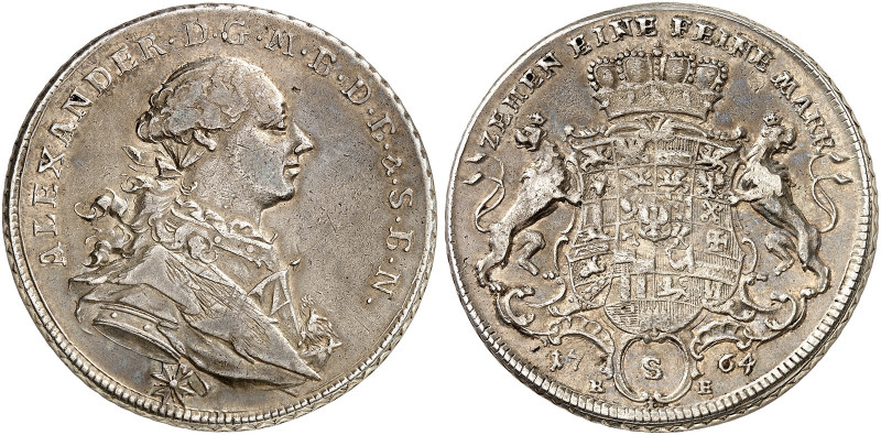 BRANDENBURG - ANSBACH. Christian Friedrich Karl Alexander, 1757-1791. 
Konventi...