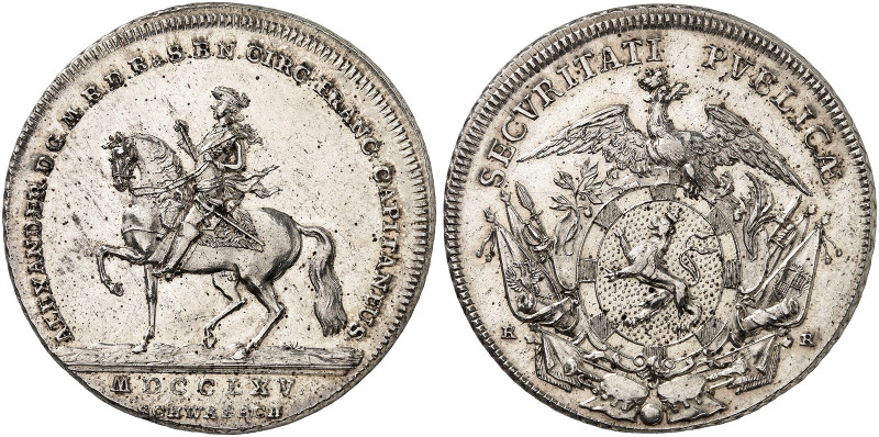 BRANDENBURG - ANSBACH. Christian Friedrich Karl Alexander, 1757-1791. 
Taler 17...