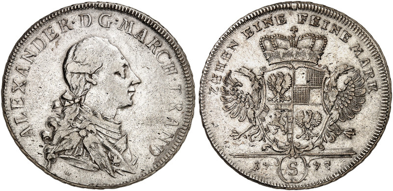 BRANDENBURG - ANSBACH. Christian Friedrich Karl Alexander, 1757-1791. 
Konventi...