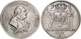BRANDENBURG - ANSBACH. Friedrich Wilhelm II. von Preussen, 1791-1797. 
2/3 Taler 1794, Schwabach. Olding 36b, J. 208b, Slg. Wilm. 1151 ss
