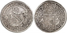 BRANDENBURG - BAYREUTH. Christian, 1603-1655. 
Taler 1624 (aus 1623), Kulmbach. Dav. 6265, Slg. Wilm. - min. ZE, ss+