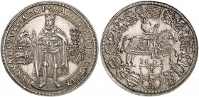 DEUTSCHER ORDEN. Maximilian I., Erzherzog von Österreich, 1590-1618. 
Taler 1603, Hall. Dav. 5848, Prokisch 60 B/b kl. Rdf., ss - vz