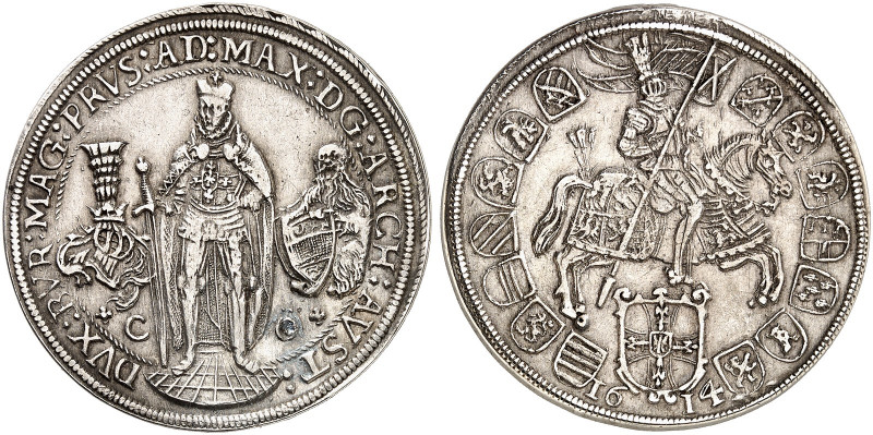 DEUTSCHER ORDEN. Maximilian I., Erzherzog von Österreich, 1590-1618. 
1/2 Taler...