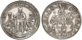DEUTSCHER ORDEN. Maximilian I., Erzherzog von Österreich, 1590-1618. 
1/2 Taler 1614, Hall. Prokisch 67 A/a ss