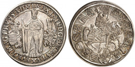 DEUTSCHER ORDEN. Maximilian I., Erzherzog von Österreich, 1590-1618. 
1/4 Taler o. J., Hall. Prokisch 70 F/f min. ZE, ss