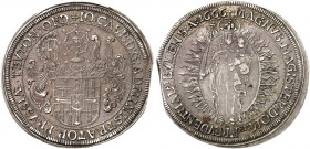 DEUTSCHER ORDEN. Johann Caspar II. von Ampringen, 1664-1684. 
Taler 1666, Nürnberg. Dav. 5859, Prokisch 167 ZE, ss - vz