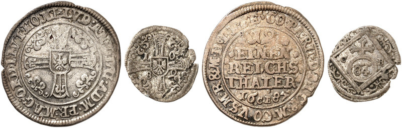 DEUTSCHER ORDEN. Ludwig Anton von Pfalz-Neuburg, 1684-1694. 
Lot von 2 Stück: 1...