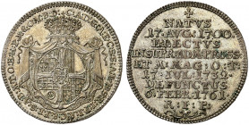 DEUTSCHER ORDEN. Clemens August von Bayern, 1732-1761. 
Groschen 1761, Nürnberg, auf seinen Tod. Prokisch 238 vz
