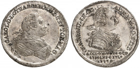 DEUTSCHER ORDEN. Karl Alexander von Lothringen, 1761-1780. 
Silbermedaille 1770 (von W. Hainl, 25,2 mm), auf die Wahl von Maximilian II. Franz zum Ko...