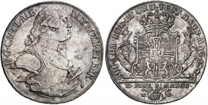 DEUTSCHER ORDEN. Karl Alexander von Lothringen, 1761-1780. 
Konventionstaler 17...