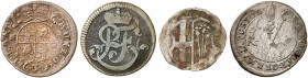 FULDA. - Abtei. Johann III. von Henneberg-Schleusingen, 1529-1541. 
Lot von 3 Stück: Dreier 1541, Amadeus von Buseck, 3 Kreuzer 1750, Heinrich VIII. ...