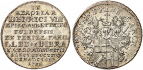 FULDA. - Bistum. Heinrich VIII. von Bibra, 1759-1788. 
1/6 Taler 1788, auf seinen Tod. Buch. 129 vz