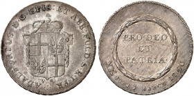FULDA. - Bistum. Adalbert III. von Harstall, 1788-1802. 
1/2 Konventionstaler 1796, Kontribution. Buch. 8 vz