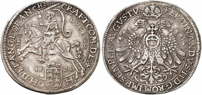 HOHENLOHE - NEUENSTEIN. Craft, 1610-1641. 
Taler 1624, mit Titel Ferdinand II. ...