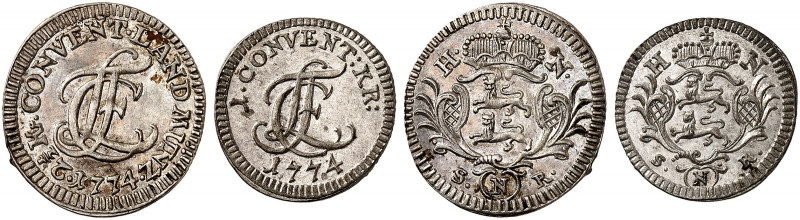 HOHENLOHE - NEUENSTEIN - ÖHRINGEN. Ludwig Friedrich Karl, 1765-1805. 
Lot von 2...
