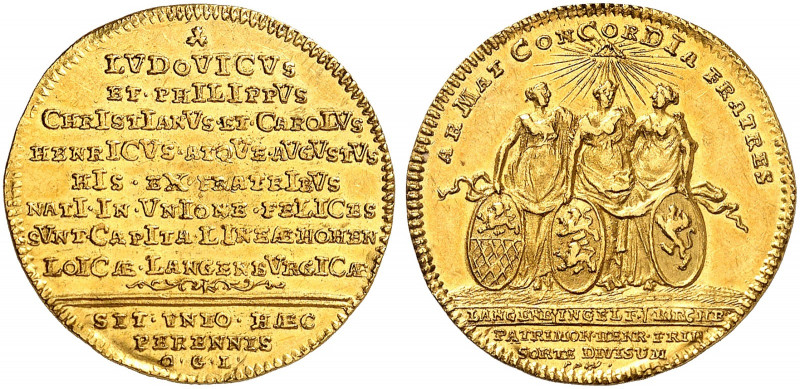 HOHENLOHE - LANGENBURG. Ludwig, 1715-1765. 
Dukat 1751 (Chronogramm), Nürnberg,...