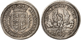 HOHENLOHE - WALDENBURG - SCHILLINGSFÜRST. Ludwig Gustav, 1675-1697. 
4 Kreuzer 1696. Albr. 268 vz