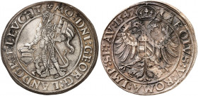 LEUCHTENBERG. - Grafschaft. Georg III., 1531-1555. 
Taler 1547, Pfreimd, mit Titel Karl V. Dav. 9370, Friedl 111 l/a l. geglättet, ss+