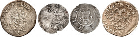 LÖWENSTEIN. Johann I., 1373-1407. 
Lot von 3 Stück: Pfennig o. J., auf Würzburger Schlag (2x), Stolberg-Königstein-Rochefort, Ludwig II., 2 Kreuzer 1...