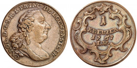 LÖWENSTEIN - WERTHEIM - ROCHEFORT. Karl Thomas, 1735-1789. 
1 Kreuzer 1767, Wertheim. Wibel 271 ss - vz