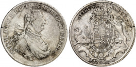 LÖWENSTEIN - WERTHEIM - ROCHEFORT. Karl Thomas, 1735-1789. 
Konventionstaler 1769, Wertheim. Dav. 2407 B, Wibel 294 kl. Sfr., f. ss / ss