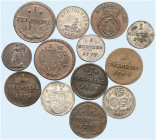LÖWENSTEIN - WERTHEIM - ROCHEFORT. Lot. 
Lot von 13 Stück: 1 Pfennig 1790, 1801, 1 Kreuzer 1790, Gemeinschaftsprägungen, 1 Pfennig 1766, 1780, 1802, ...